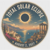 Totale Sonnenfinsternis 2027  Aufkleber (Vorderseite)