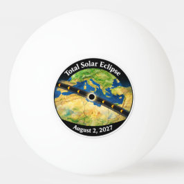 Totale Sonnenfinsternis 2027 Karte Tischtennisball