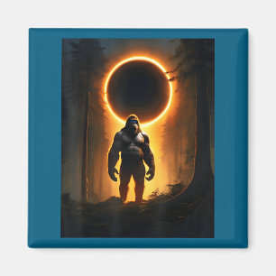 Totale Sonnenfinsternis Amerika USA Illustration Magnet