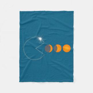 Totale Sonnenfinsternis April 8 Illustration Fleecedecke