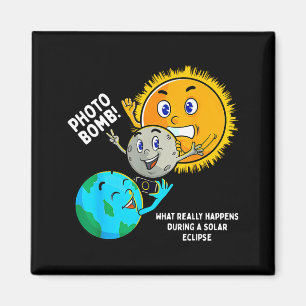 Totale Sonnenfinsternis Astronomie Design Magnet