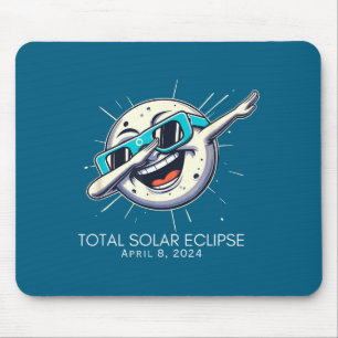 Totale Sonnenfinsternis Dabbing Mond Illustration Mousepad