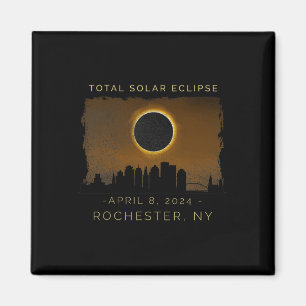 Totale Sonnenfinsternis in Rochester New York Vint Magnet