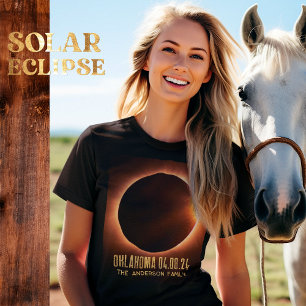 Totale Sonnenfinsternis Oklahoma 2024 Personalisie T-Shirt