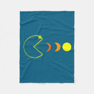 Totale Sonnenfinsternis-Party-Gamer-Design Fleecedecke