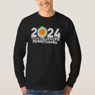 Totale Sonnenfinsternis Pennsylvania 2024 Amerikan T-Shirt