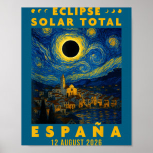 Totale Sonnenfinsternis Spanien 2026 Poster