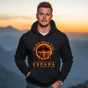 Totale Sonnenfinsternis - Spanien 2026 Stier auf S Hoodie