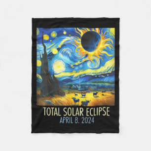 Totale Sonnenfinsternis Sternennacht Fleecedecke
