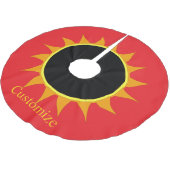 Totale Sonnenfinsternis Thunder_Cove Polyester Weihnachtsbaumdecke (Schrägansicht)