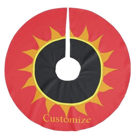 Totale Sonnenfinsternis Thunder_Cove Polyester Weihnachtsbaumdecke (Vorderseite)