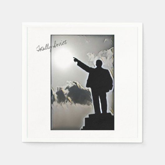 Totale sowjetische Lenin Stylized Image Paper Napk Serviette (Vorderseite)