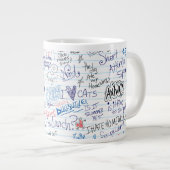 Totale Spaß Kunst Goofy School Doodles Jumbo-Tasse (Vorderseite Rechts)