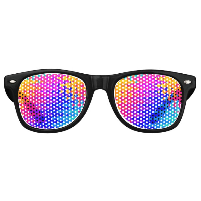 Totale Trippy Hippy Muster Partybrille (Vorderseite)