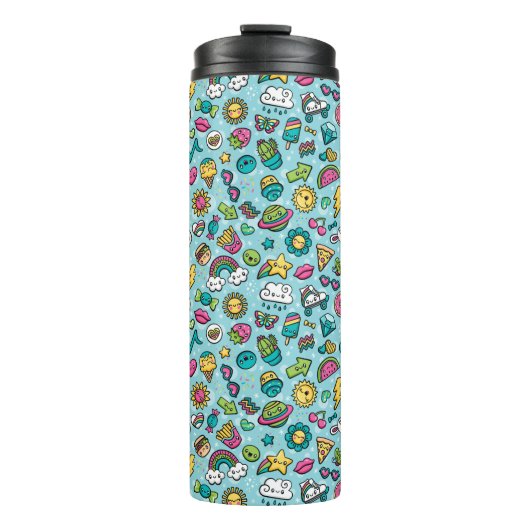 Totaler Niedlicher Doodles-Tumbler Thermosbecher (Vorderseite)