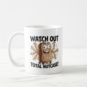 Totaler Spinner – Affennuss-Koffer-Cartoon Kaffeetasse
