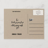 Totalin Liebe Frosch Hochzeit speichern das Datum Ankündigungspostkarte (Rückseite)