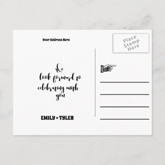 Totalin Liebe Frosch Hochzeit speichern das Datum Ankündigungspostkarte (Rückseite)