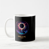 Totalität 8. April 2024 Astronomie Hirschjagd Sol Kaffeetasse (Links)