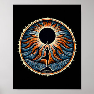 Totalität 8. April Totale Sonnenfinsternis Frauen Poster