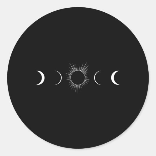 Totalität der Solarzellen Runder Aufkleber (Vorderseite)