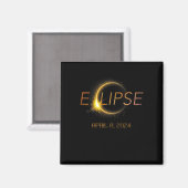 Totalität Eclipse 4.08.24 Gesamtsolarausstoß 2024 Magnet (Vorderseite/Rückseite)
