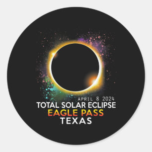 Totalitat Gesamter Sonnenkollektor Adlerpass Texas Runder Aufkleber