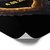 Totality Girls Herz Form Total Solar Eclipse 202 Poster (Ecke)