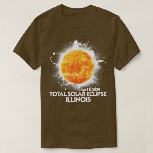 Totality ILLINOIS 2024 Total Solar Eclipse America T-Shirt (Design vorne)