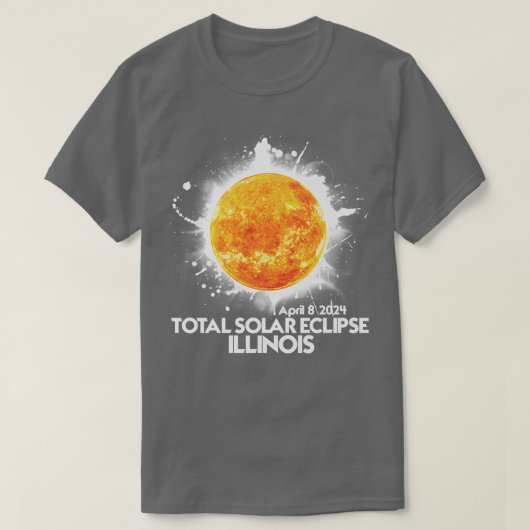 Totality ILLINOIS 2024 Total Solar Eclipse Amerika T-Shirt (Design vorne)