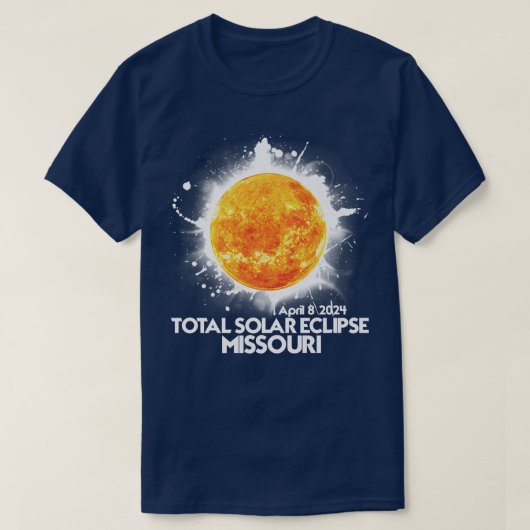 Totality Missouri 2024 Total Solar Eclipse Amerika T-Shirt (Design vorne)