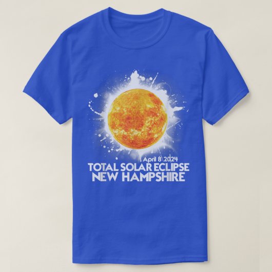Totality New Hampshire 2024 Total Solar Eclipse Am T-Shirt (Design vorne)