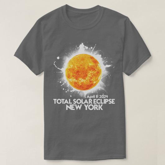 Totality New York 2024 Total Solar Eclipse America T-Shirt (Design vorne)