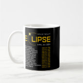 Totality Path 2024 Eclipse Karte Gesamt Eclipse As Kaffeetasse (Links)