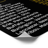 Totality Path 2024 Eclipse Karte Gesamt Eclipse As Poster (Ecke)