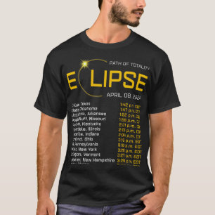 Totality Path 2024 Eclipse Karte Gesamt Eclipse As T-Shirt