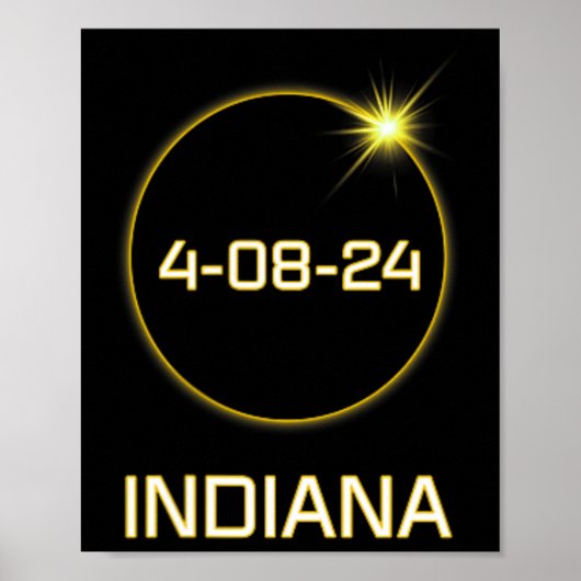 Totality Path 2024 Indiana Total Eclipse Pocket Poster (Vorne)