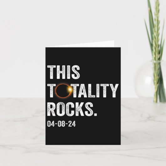 Totality Rocks Funny Total Solar Eclipse 8. April  Karte (Vorderseite)
