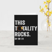 Totality Rocks Funny Total Solar Eclipse 8. April  Karte (Gelbe Blume)