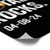 Totality Rocks Funny Total Solar Eclipse 8. April Poster (Ecke)