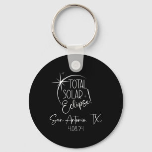 Totality San Antonio Tx Gesamtsolarmee April Schlüsselanhänger