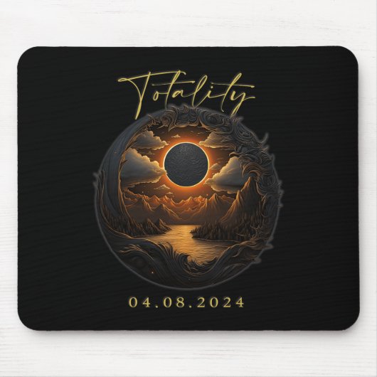 Totality Shirt - 8. April Totality Total Solar Ecl Mousepad (Vorne)