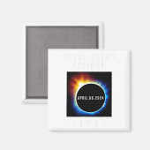 Totality Solar Eclipse 2024 Texas Souvenir Magnet (Vorderseite/Rückseite)