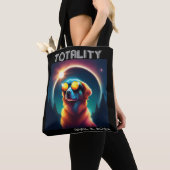 Totality Solar Eclipse 8. April 2024 Funny Dog Tasche (Von Nahem)