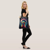 Totality Solar Eclipse 8. April 2024 Funny Dog Tasche (Am Model)