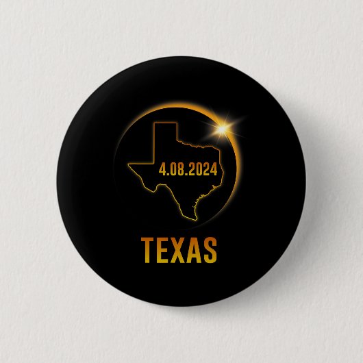 Totality Solar Eclipse 8. April 2024 Texas Button (Vorderseite)