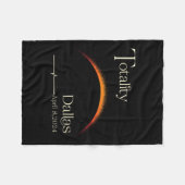 Totality Solar Eclipse Dallas Texas Total Solar EC Fleecedecke (Vorderseite (Horizontal))