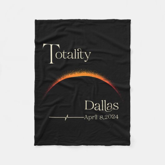 Totality Solar Eclipse Dallas Texas Total Solar EC Fleecedecke (Vorderseite)