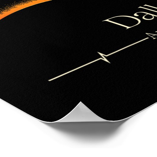 Totality Solar Eclipse Dallas Texas Total Solar EC Poster (Ecke)