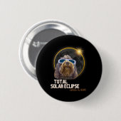 Totality Solar Eclipse Goldendoodle mit Eclipse G Button (Vorne & Hinten)